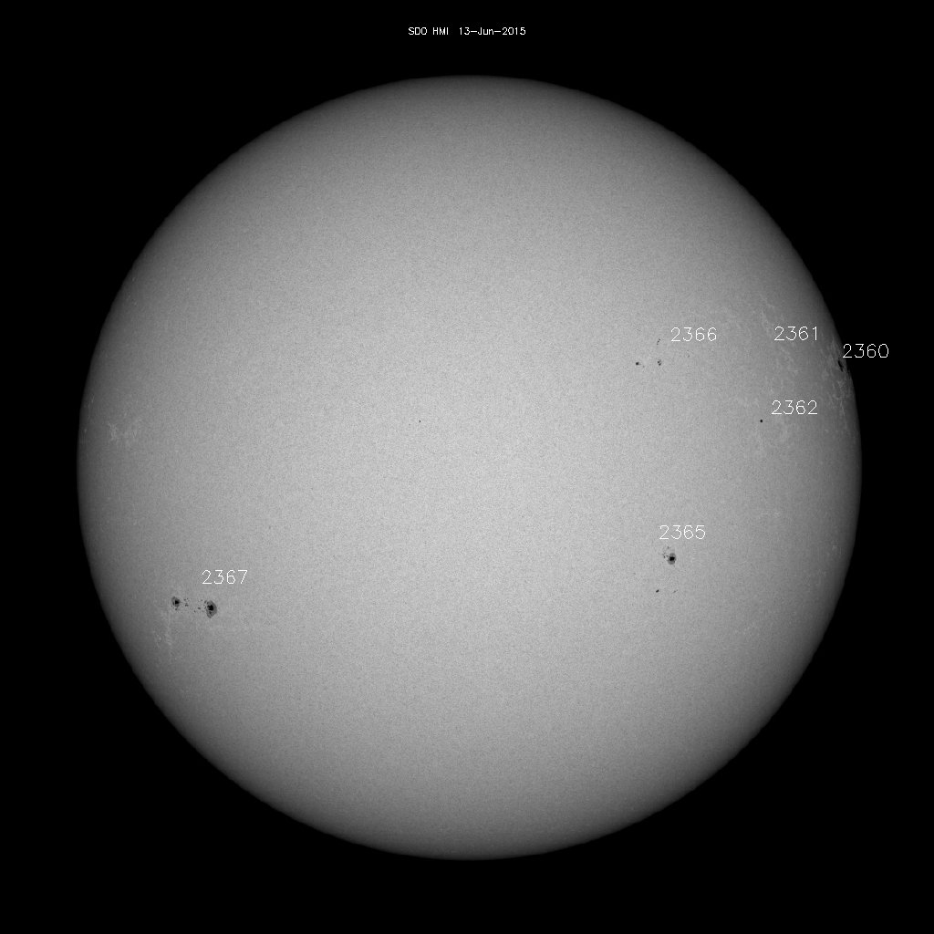 Sunspot regions