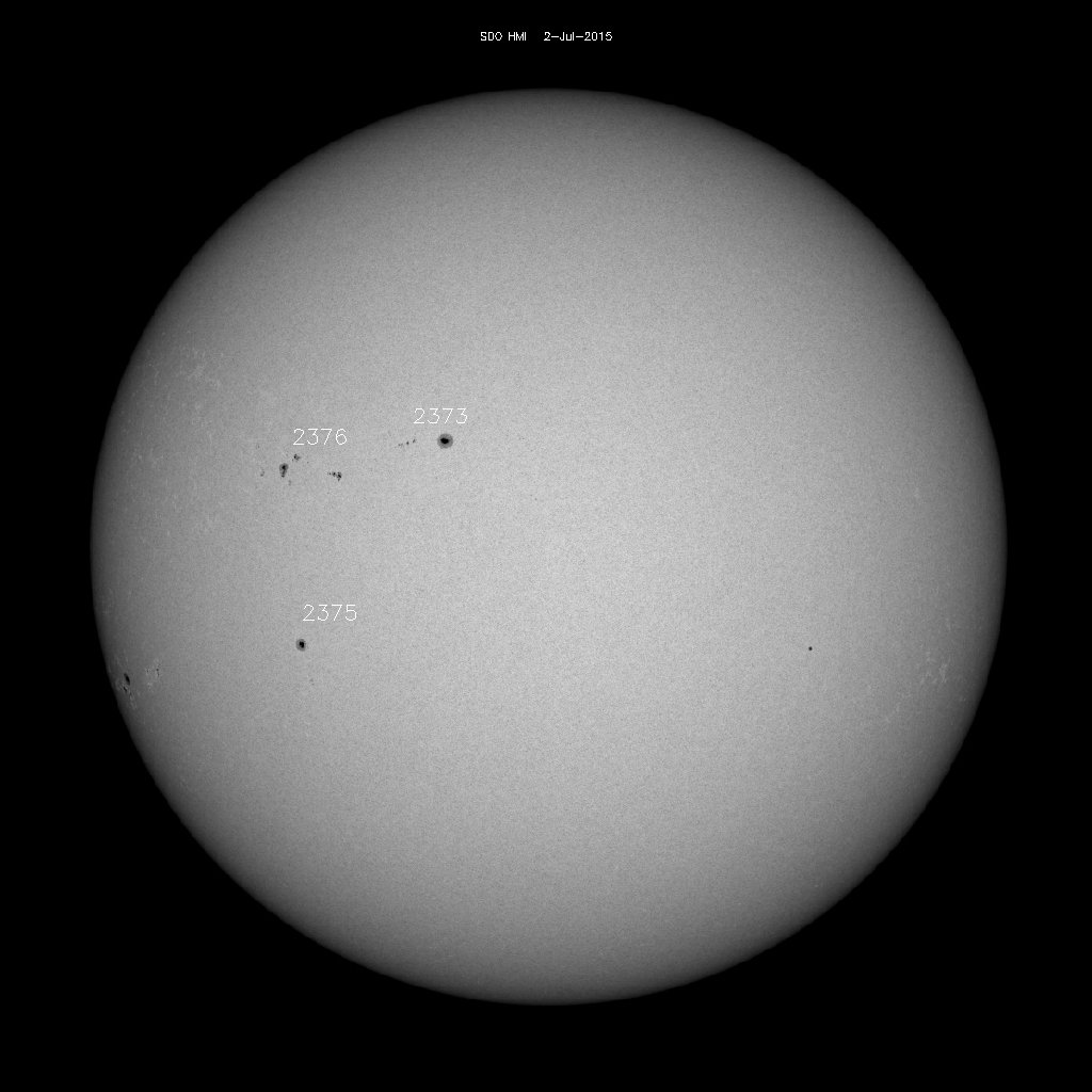 Sunspot regions