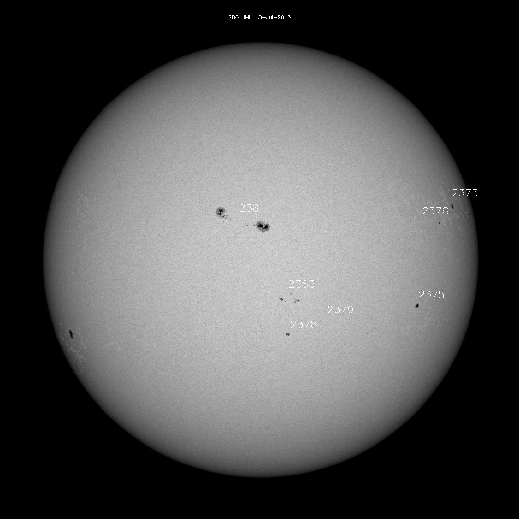 Sunspot regions