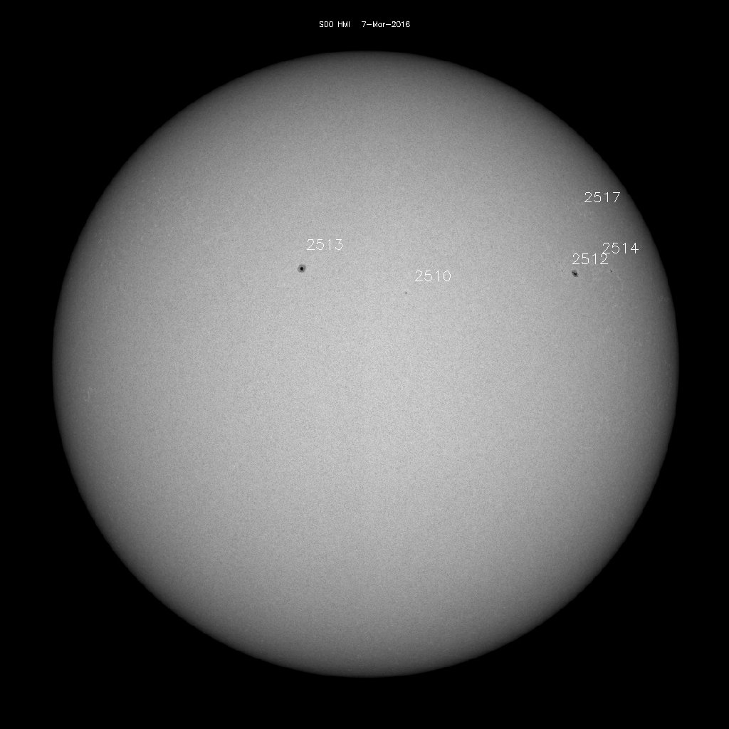 Sunspot regions