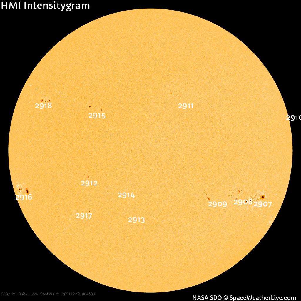 Sunspot regions