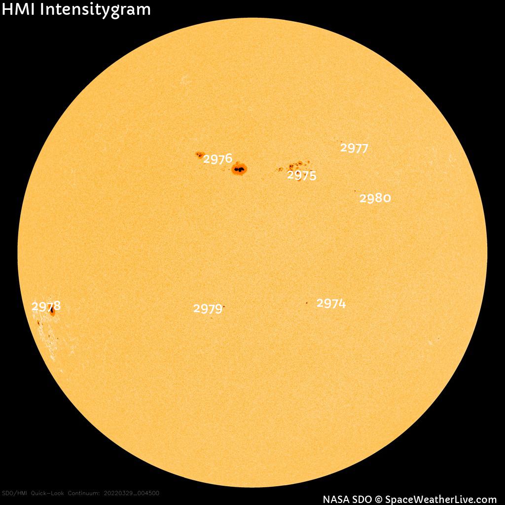 Sunspot regions