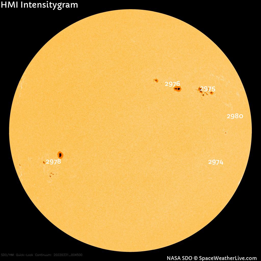 Sunspot regions