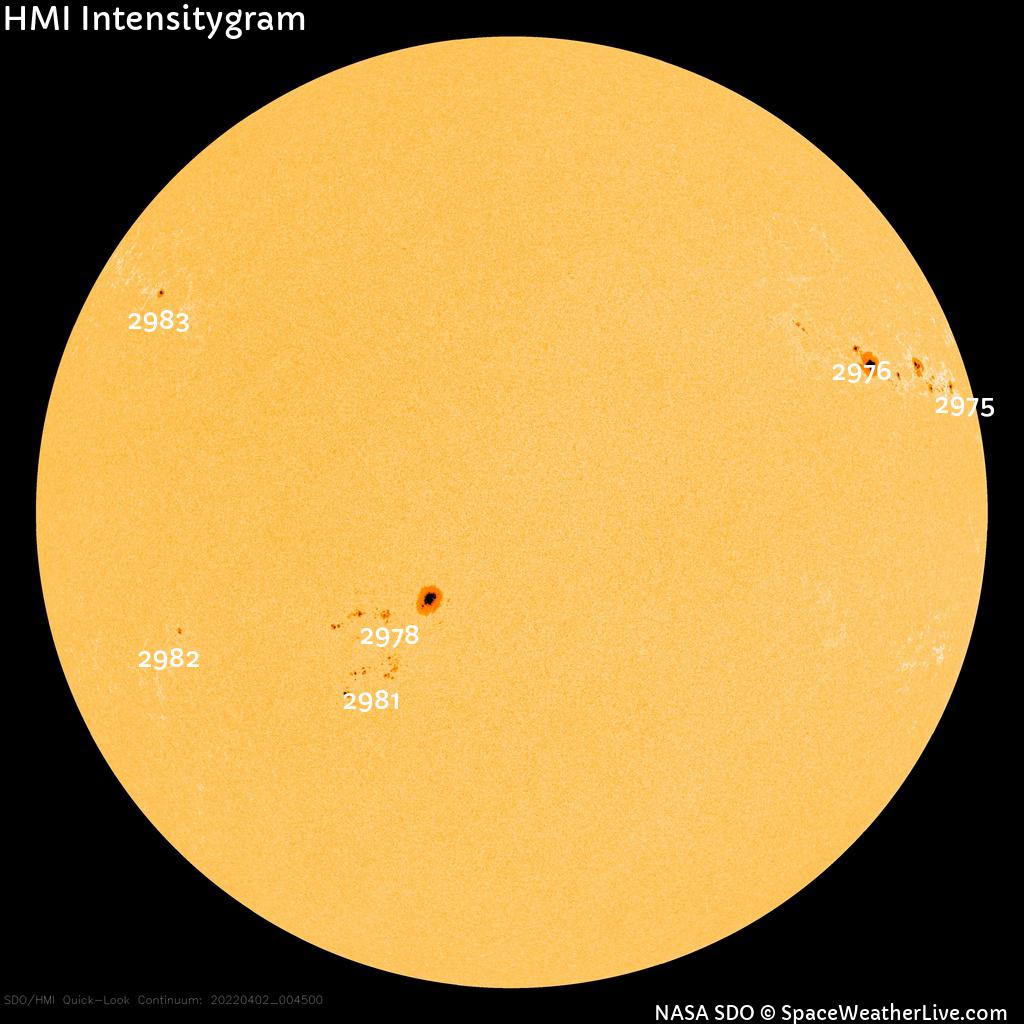 Sunspot regions