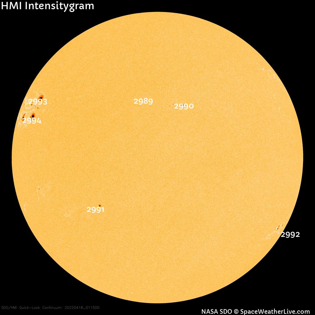 Sunspot regions