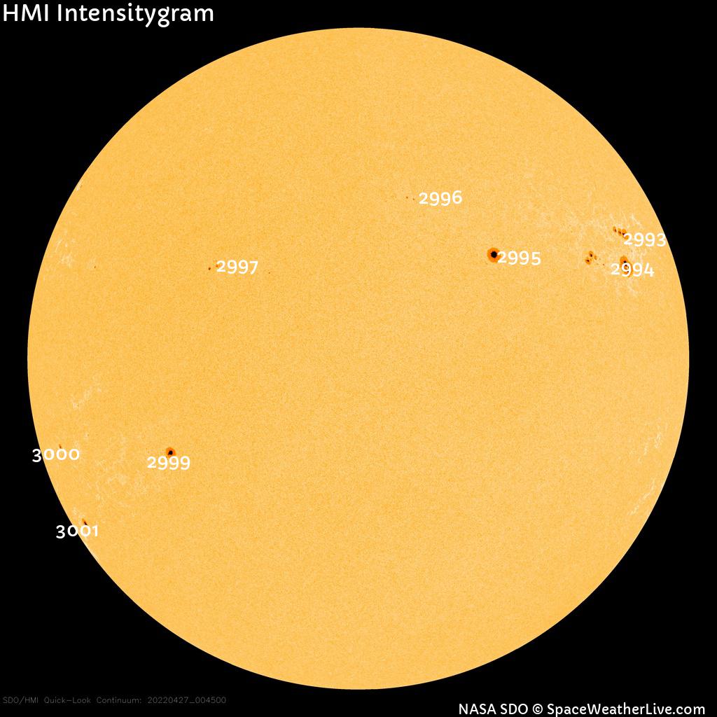 Sunspot regions