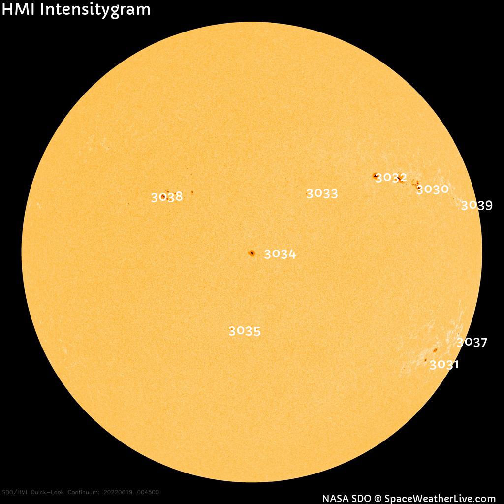 Sunspot regions