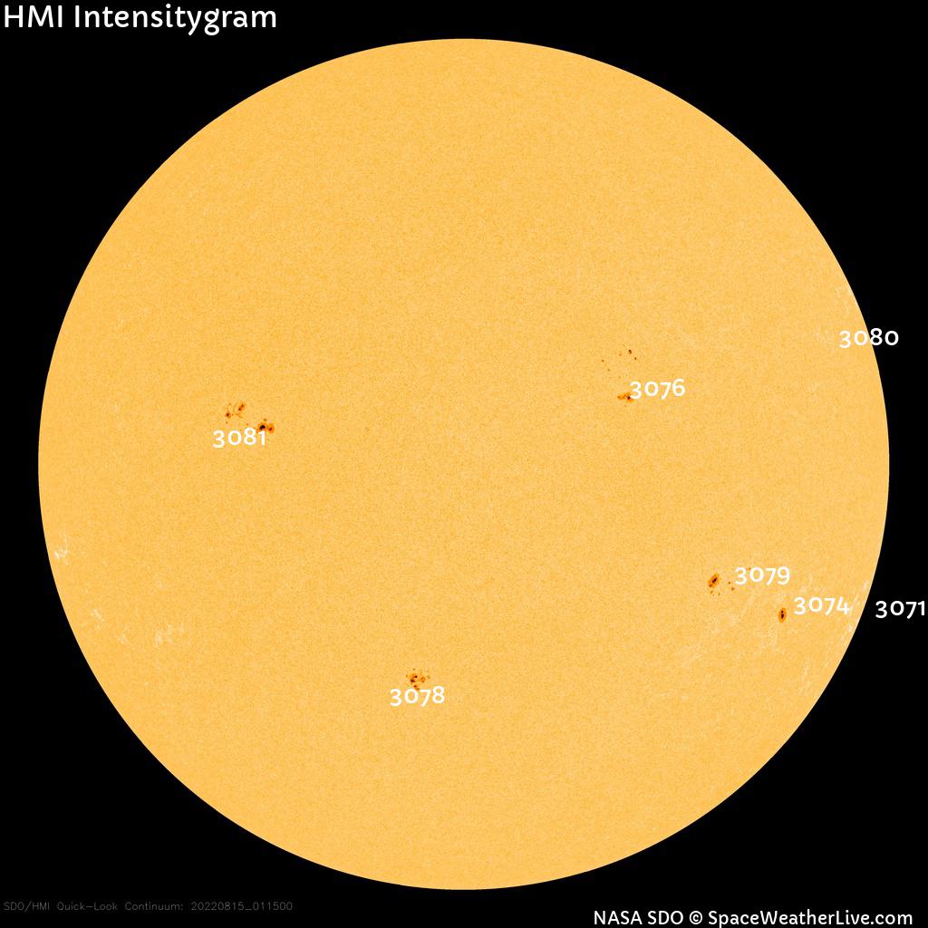 Sunspot regions