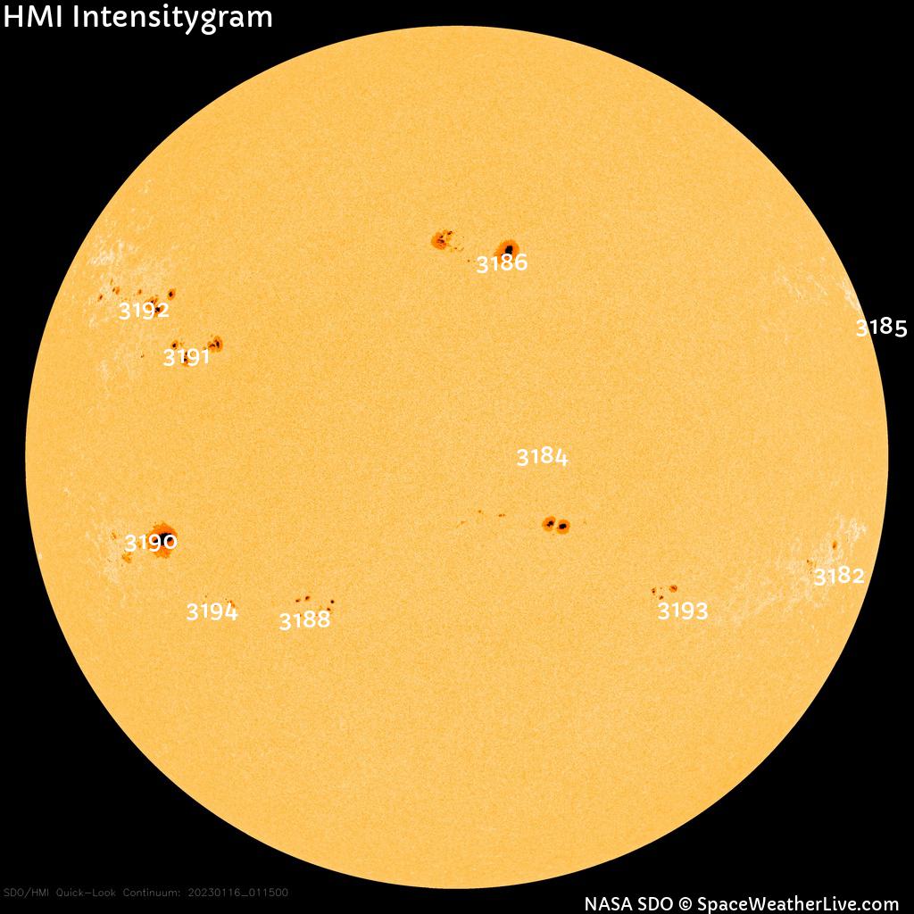 Sunspot regions