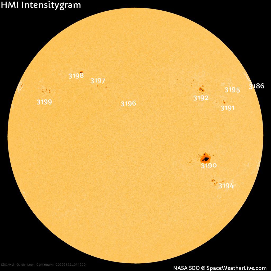 Sunspot regions