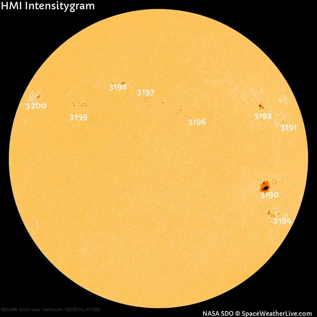 Sunspot regions