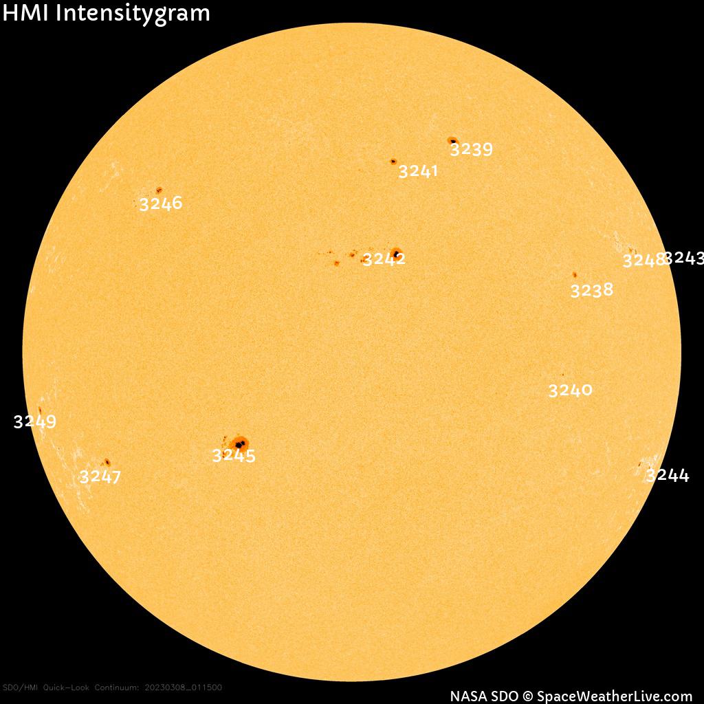 Sunspot regions