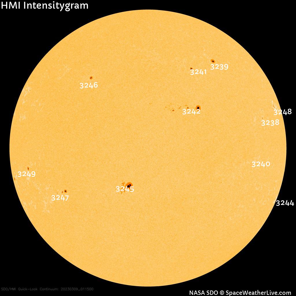 Sunspot regions