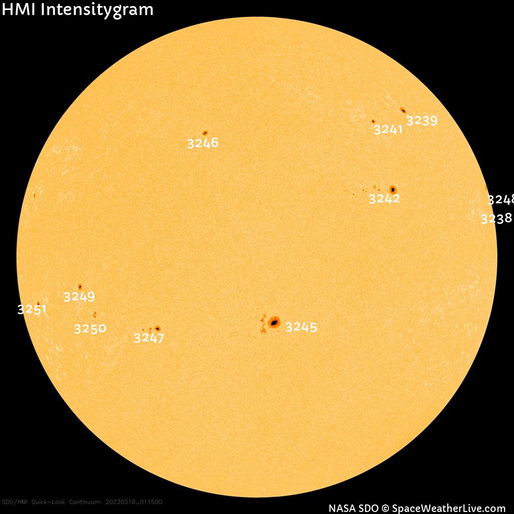 Sunspot regions