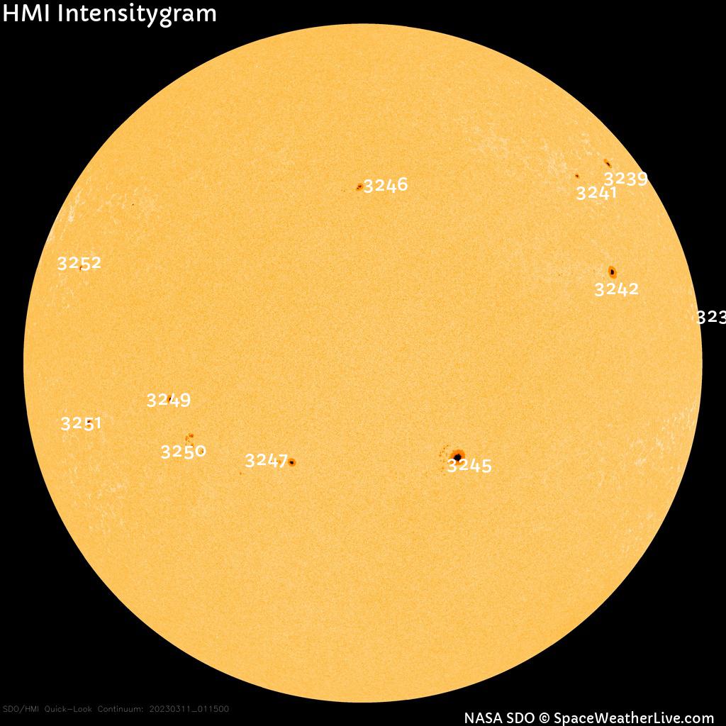 Sunspot regions