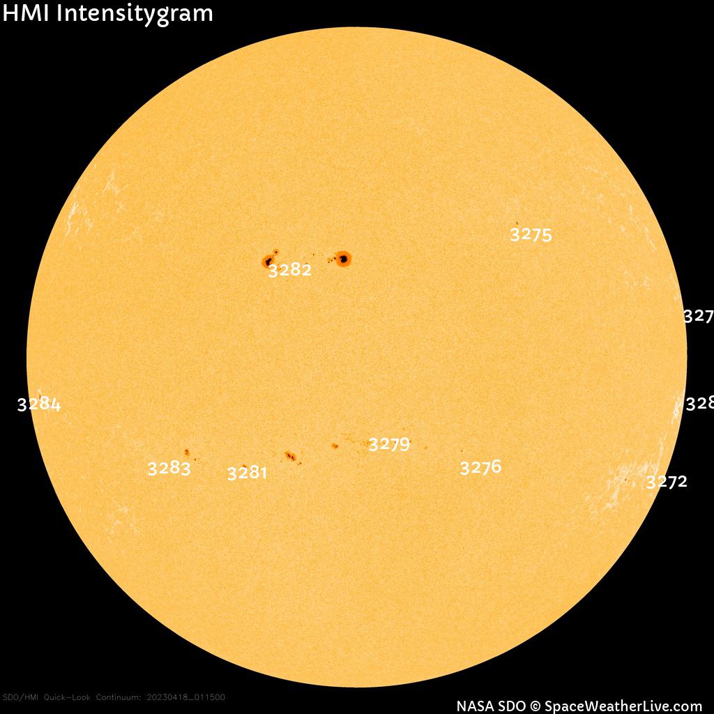 Sunspot regions