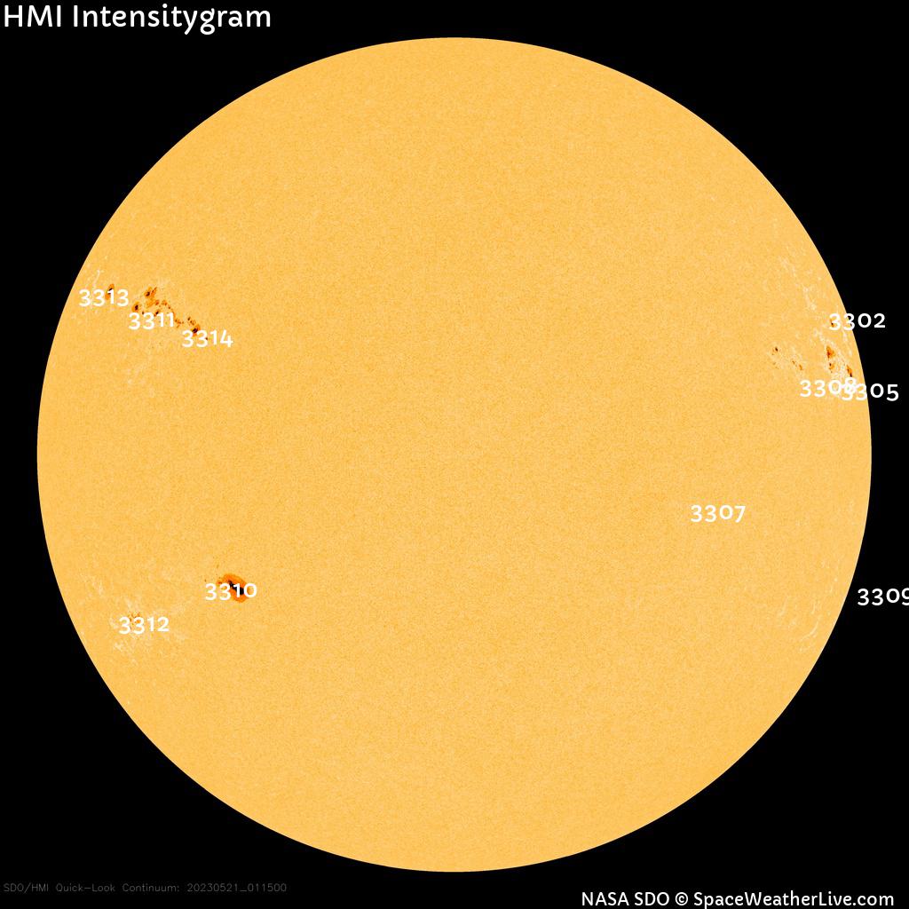 Sunspot regions