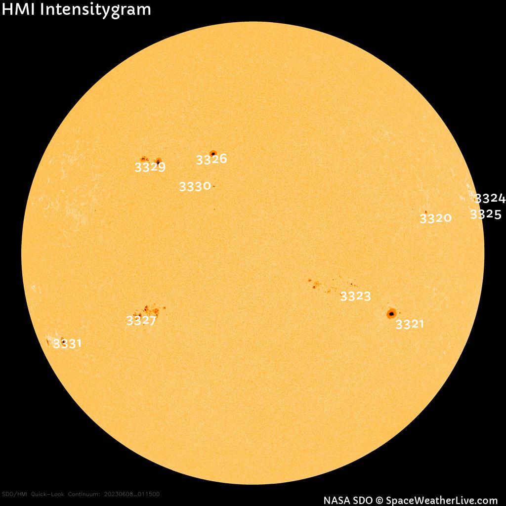 Sunspot regions