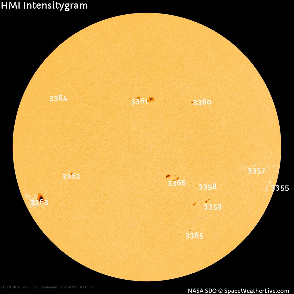 Sunspot regions