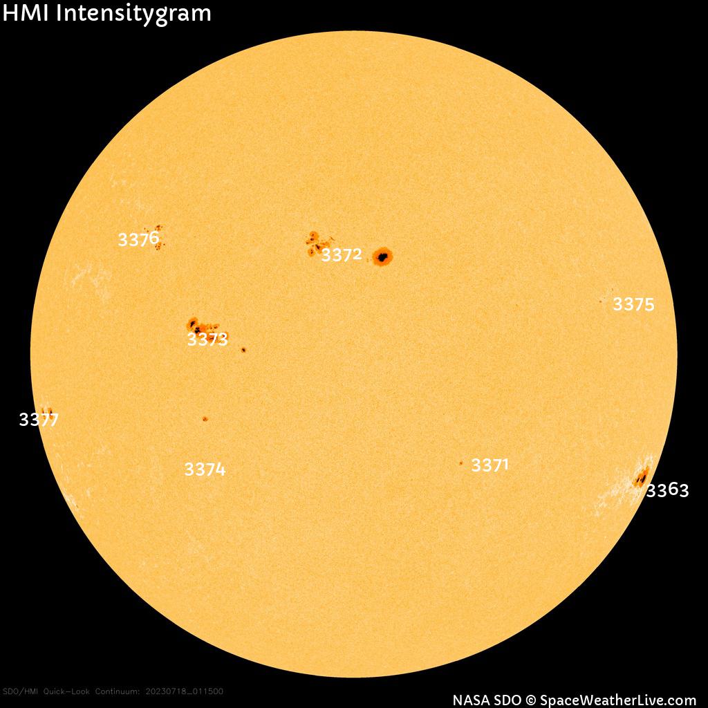 Sunspot regions