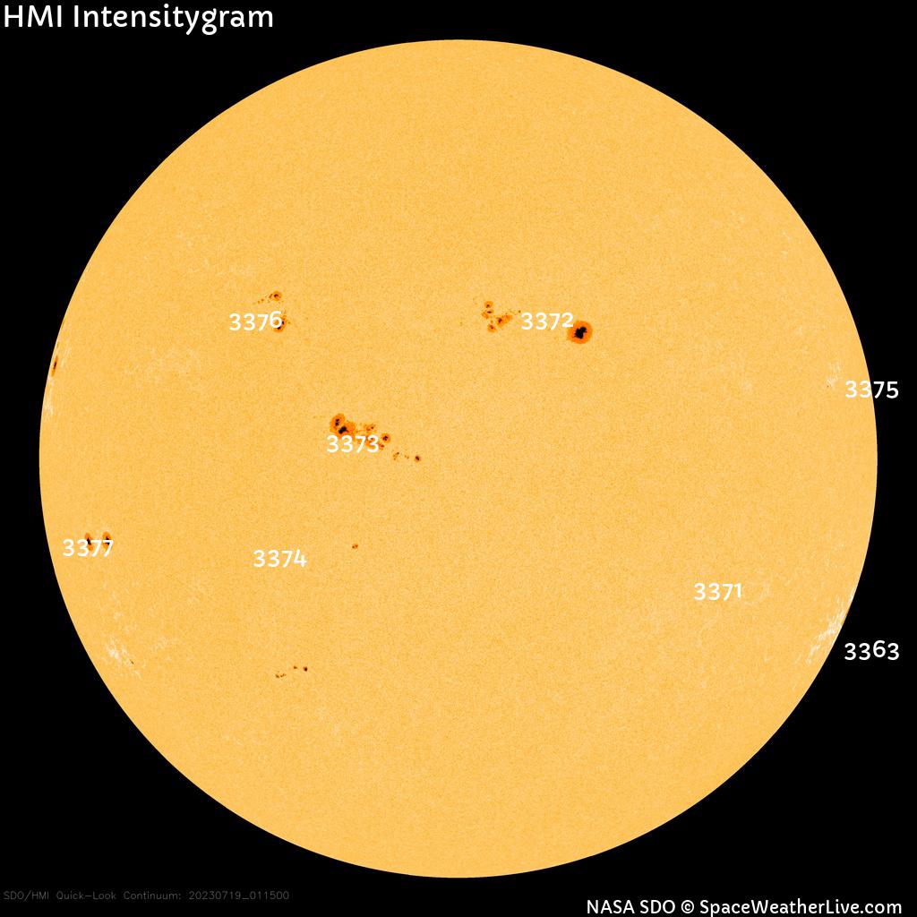 Sunspot regions