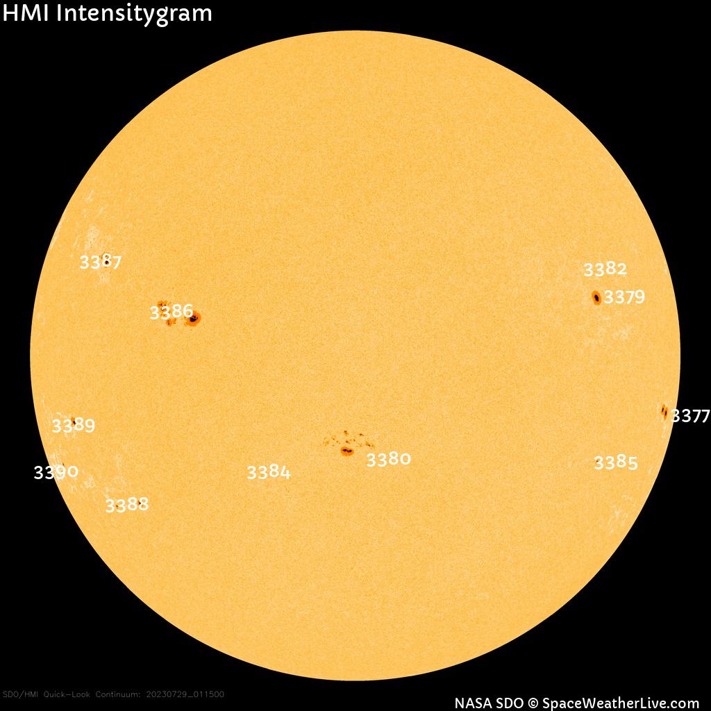 Sunspot regions