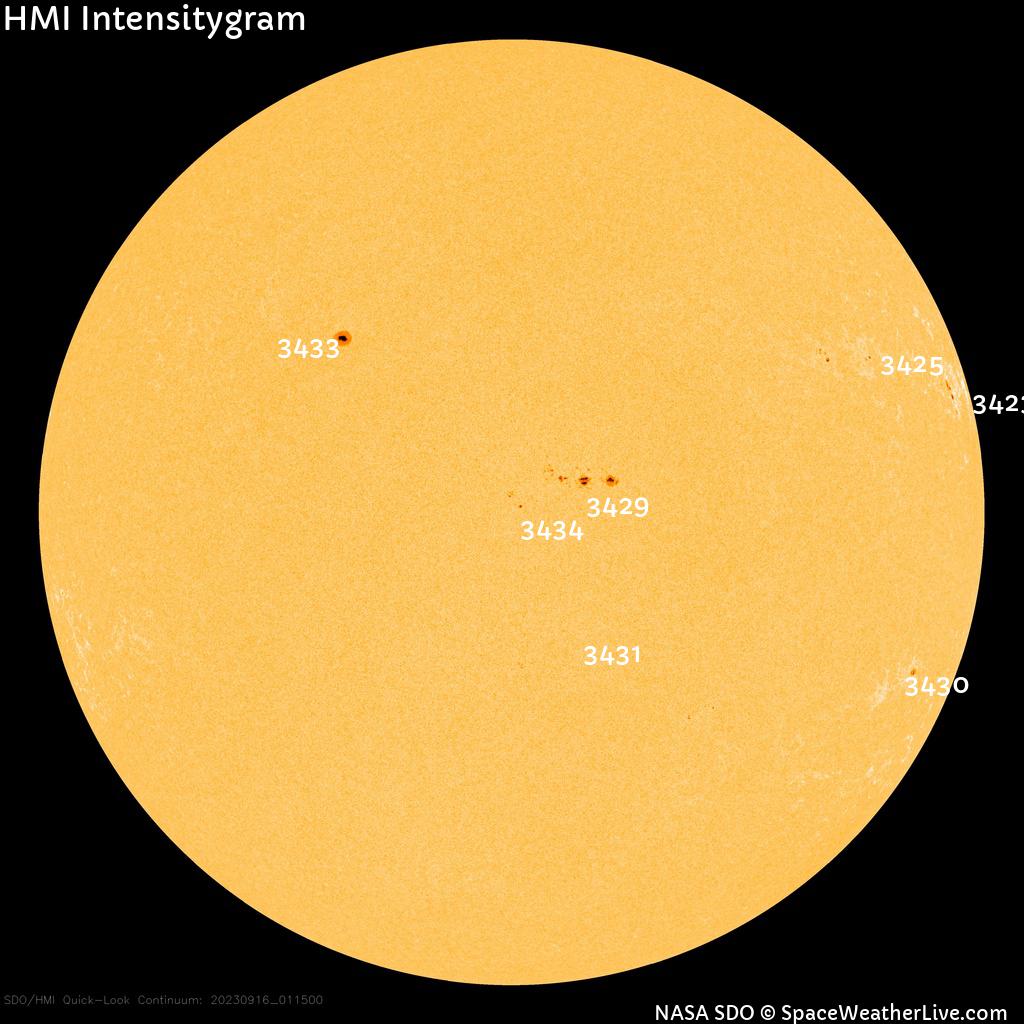 Sunspot regions