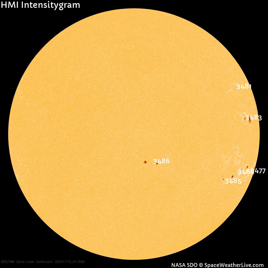 Sunspot regions