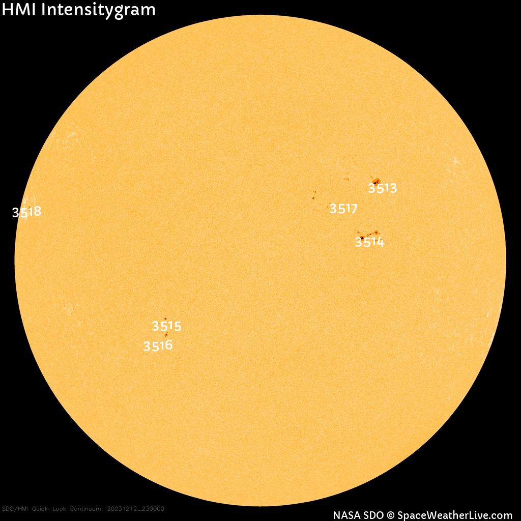 Sunspot regions