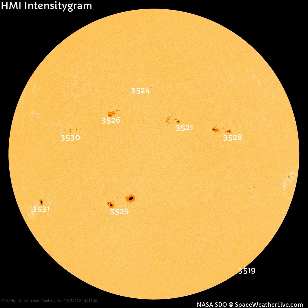 Sunspot regions