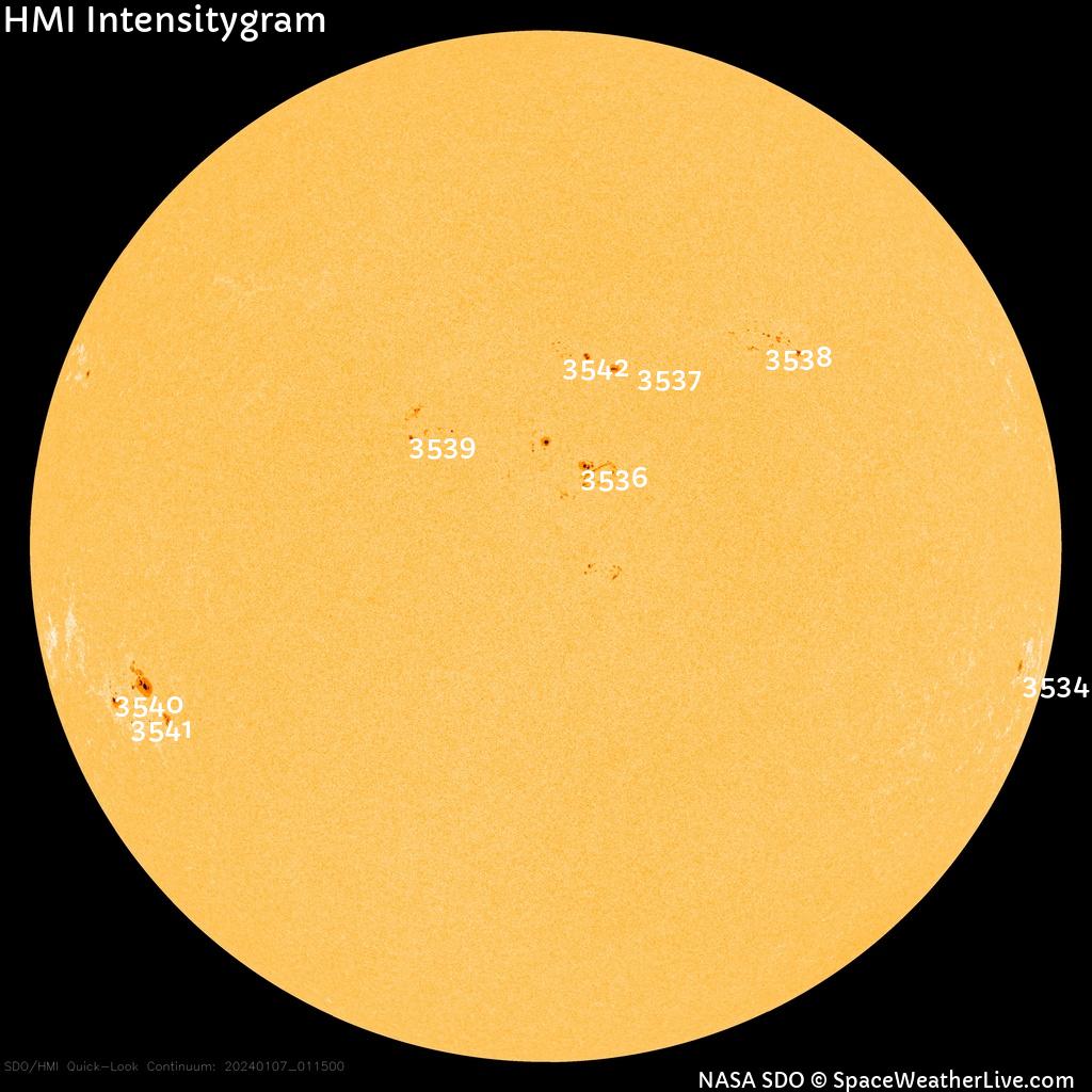 Sunspot regions