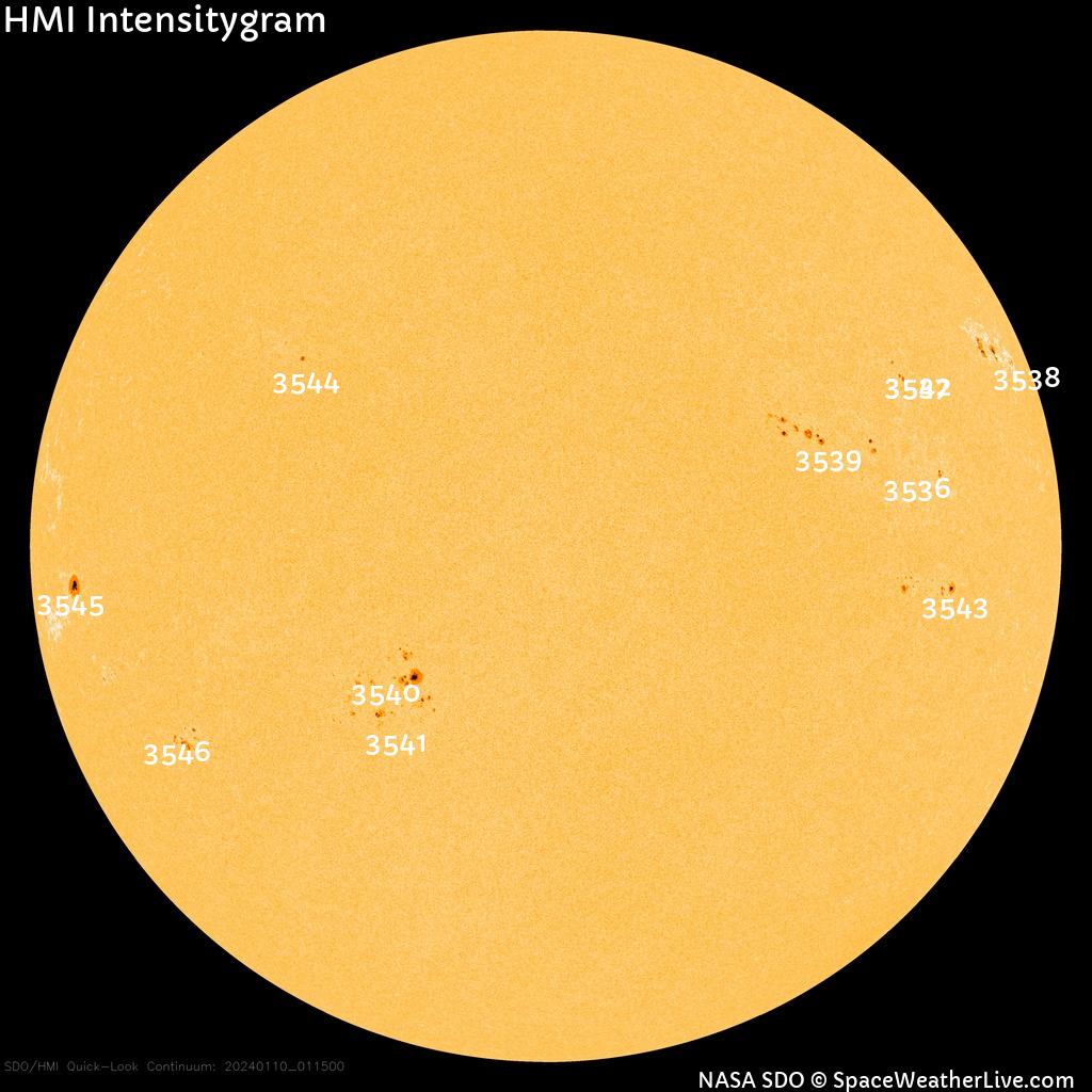 Sunspot regions