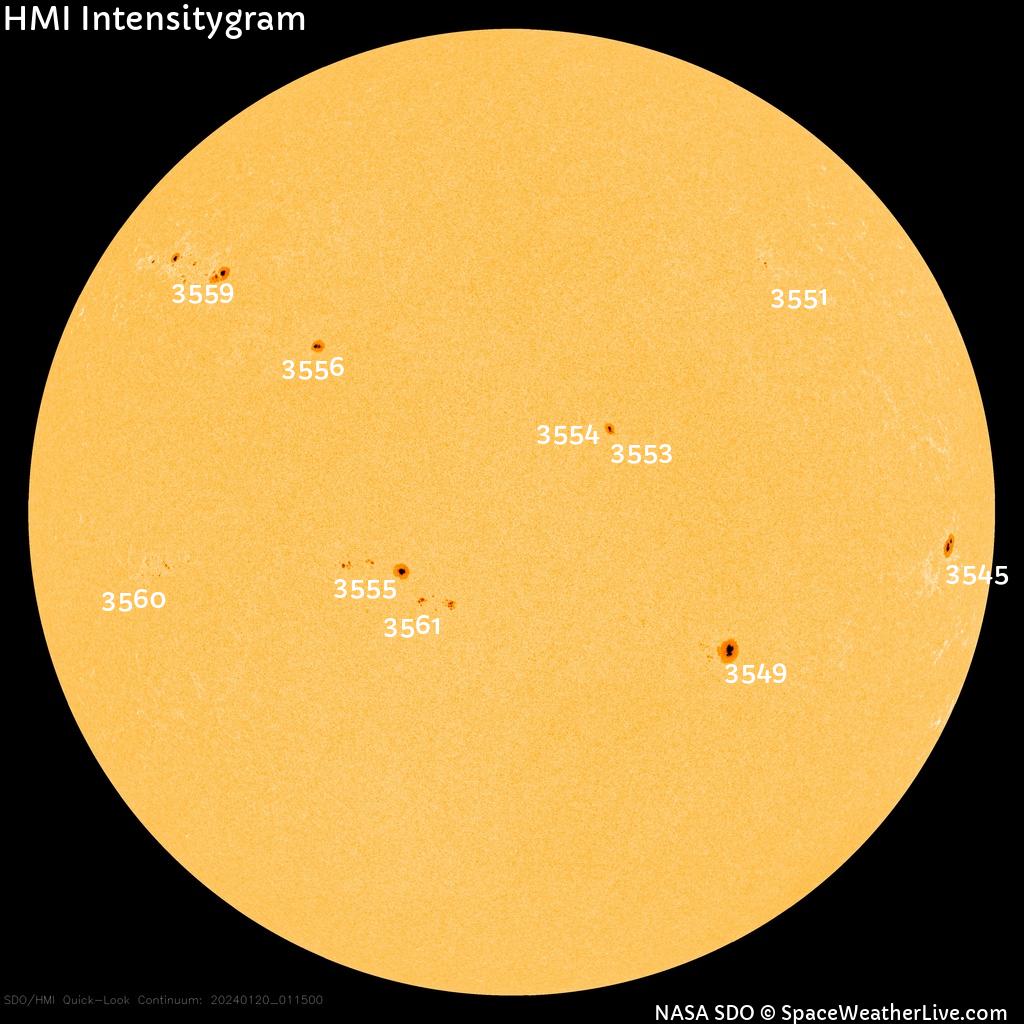 Sunspot regions