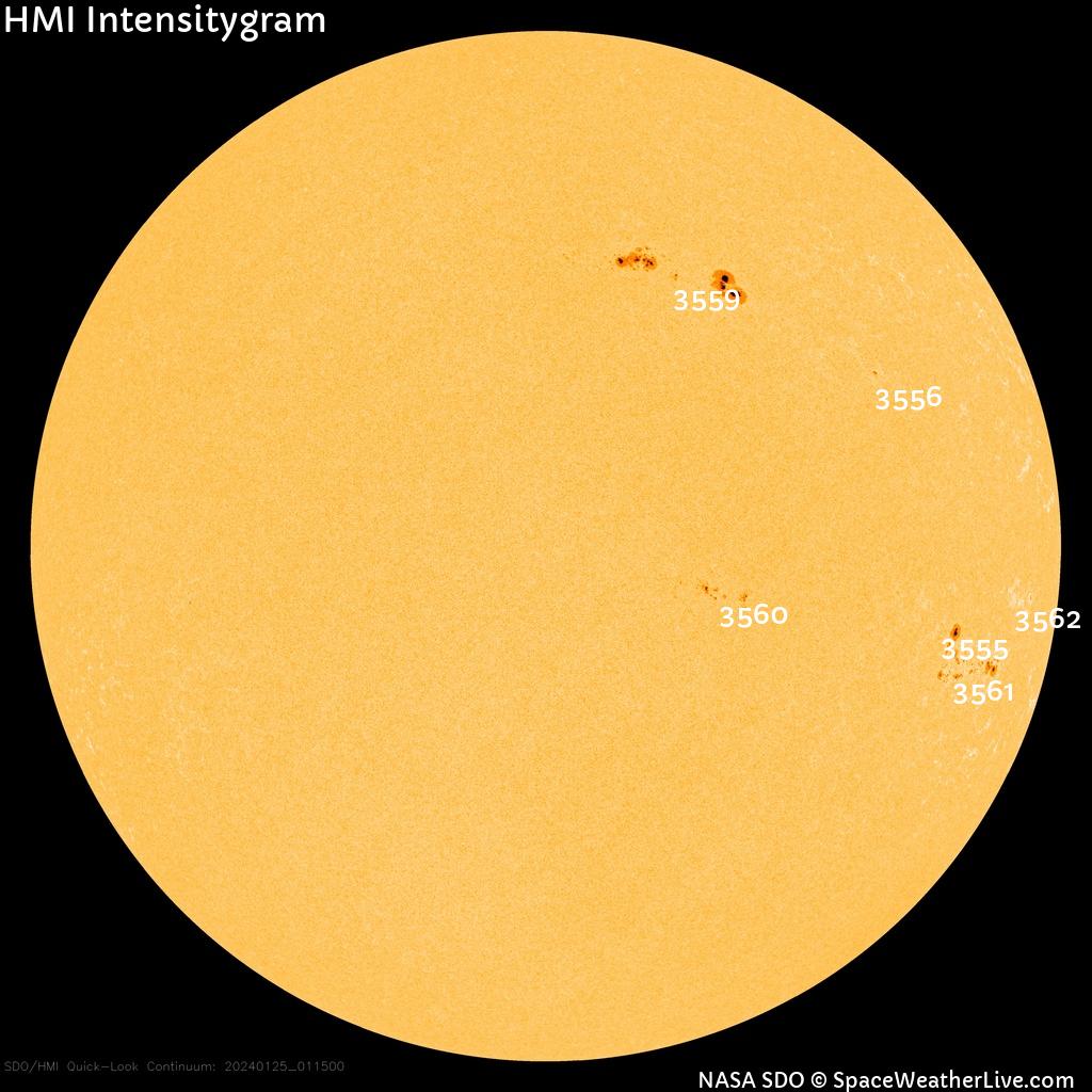 Sunspot regions