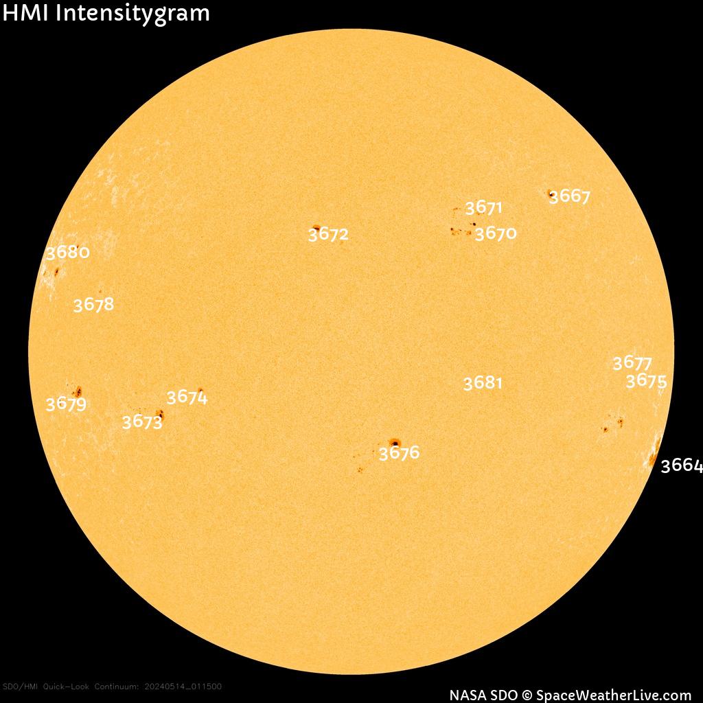 Sunspot regions