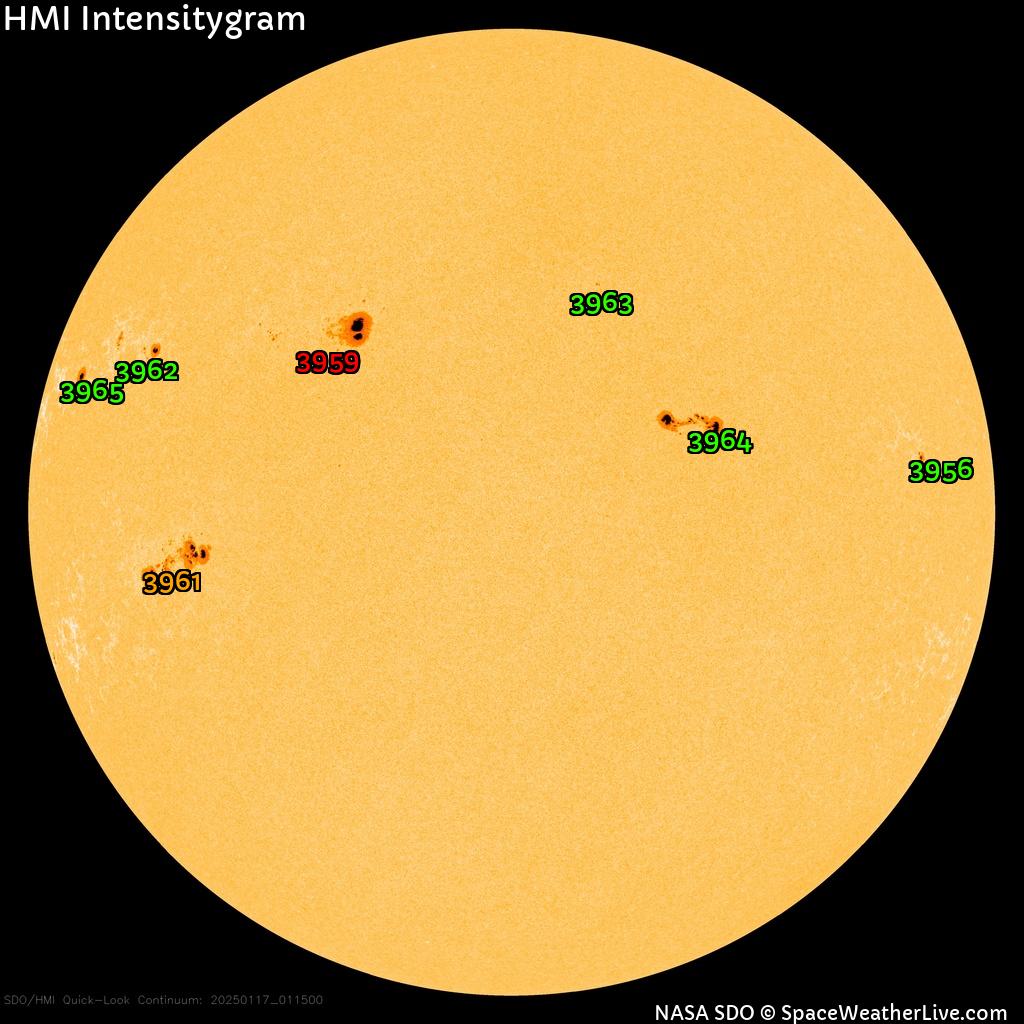 Sunspot regions