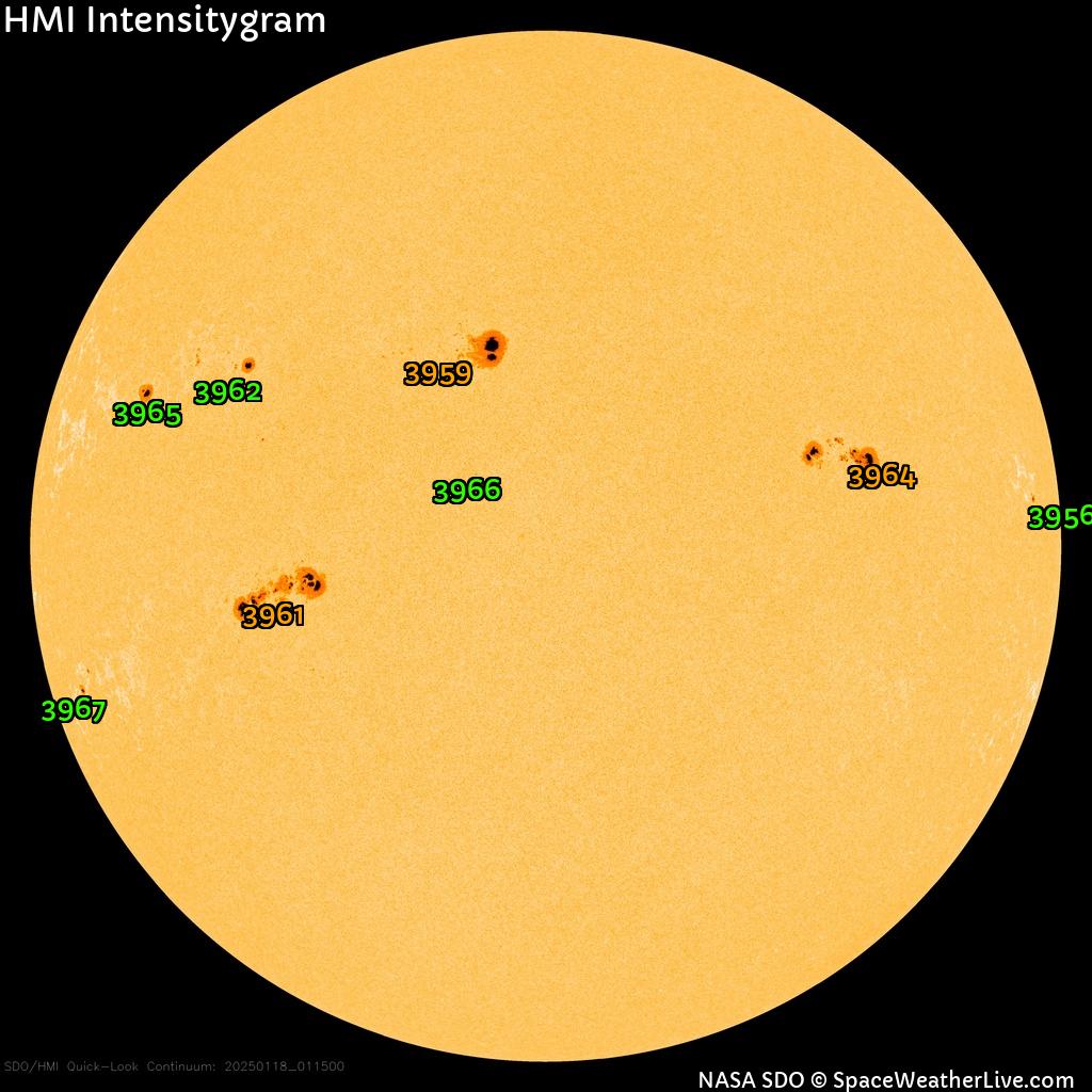 Sunspot regions