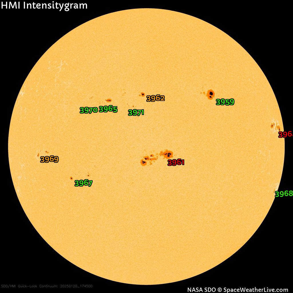 Sunspot regions