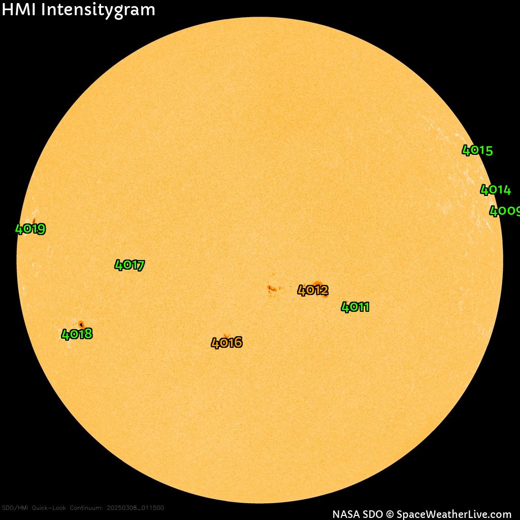 Sunspot regions