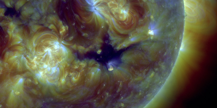 M3.9 CME miss? Small coronal hole