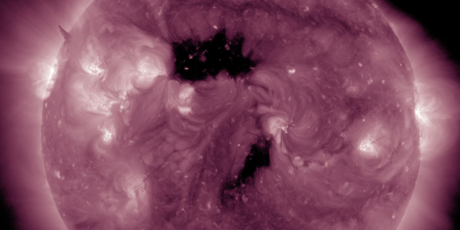 Coronal holes face Earth