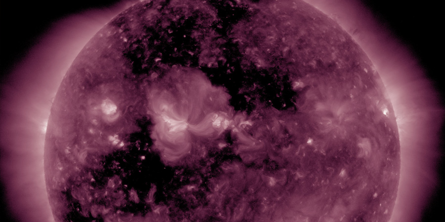 Coronal hole faces Earth