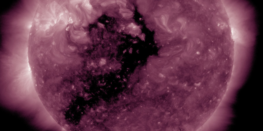 Coronal hole faces Earth