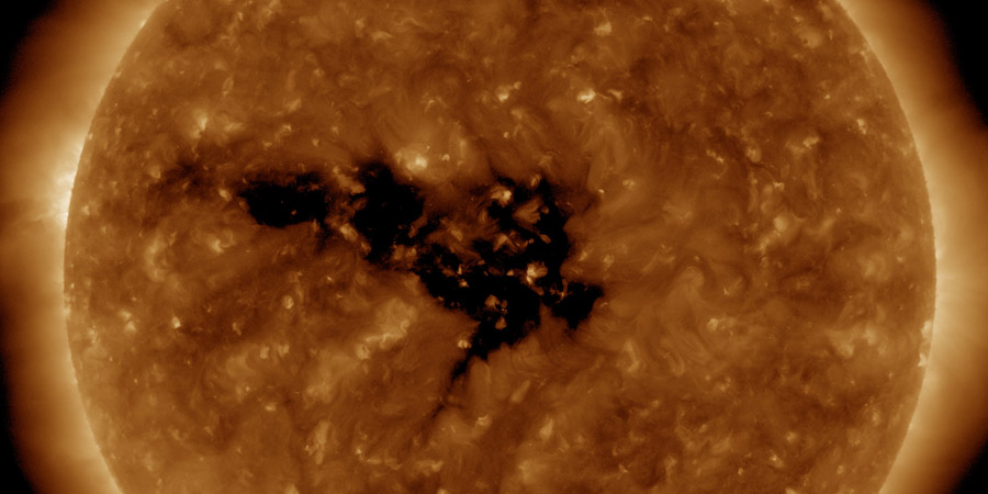 Coronal hole faces Earth