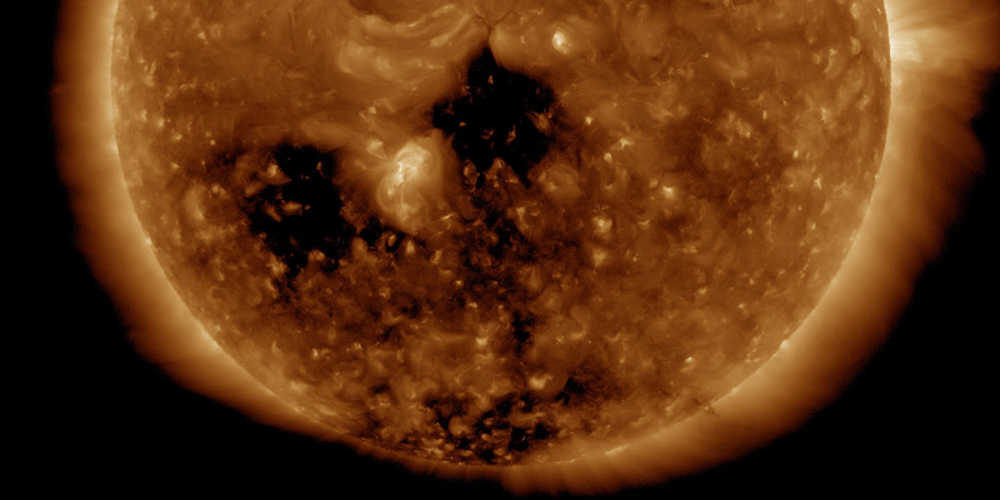 Coronal hole faces Earth