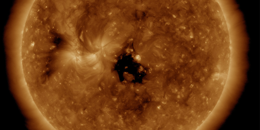 Coronal hole faces Earth