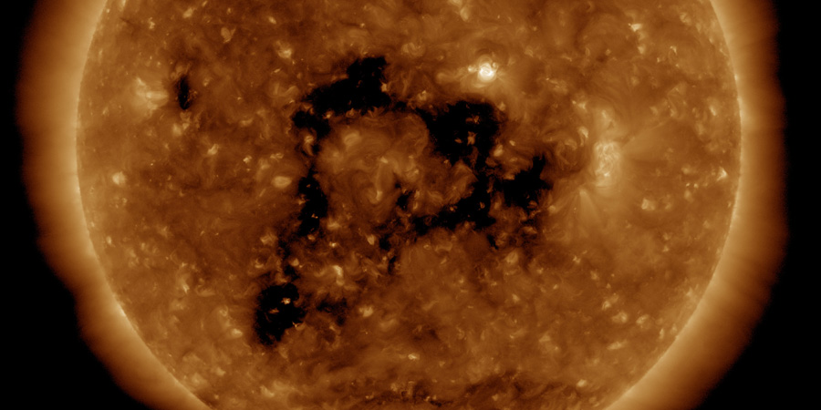 Coronal hole faces Earth