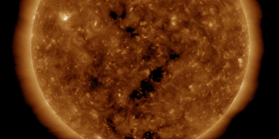 Coronal hole faces Earth