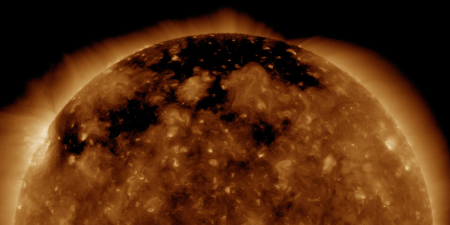 Coronal hole faces Earth