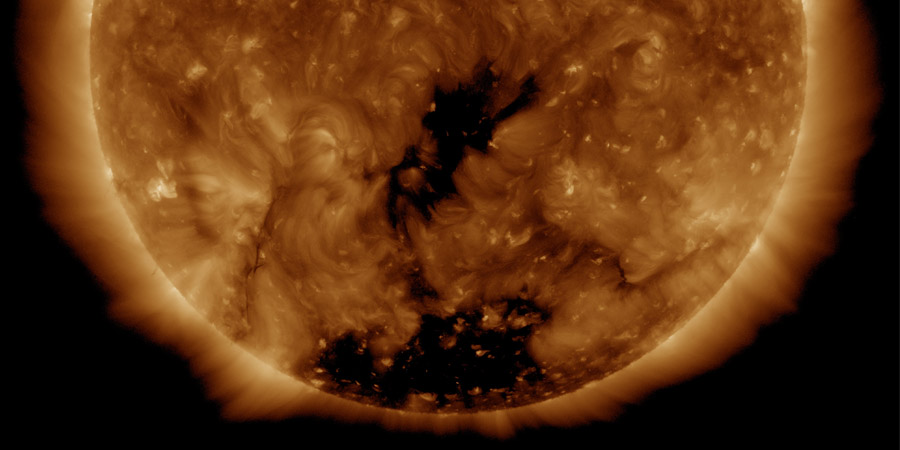 Coronal hole faces Earth